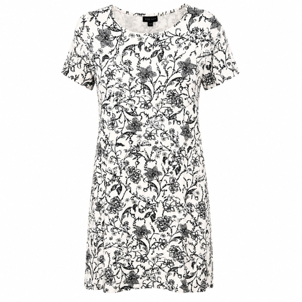 J Jill Wearever  Collection Cottagecore Dress Size Medium Botanical Quiet Luxury